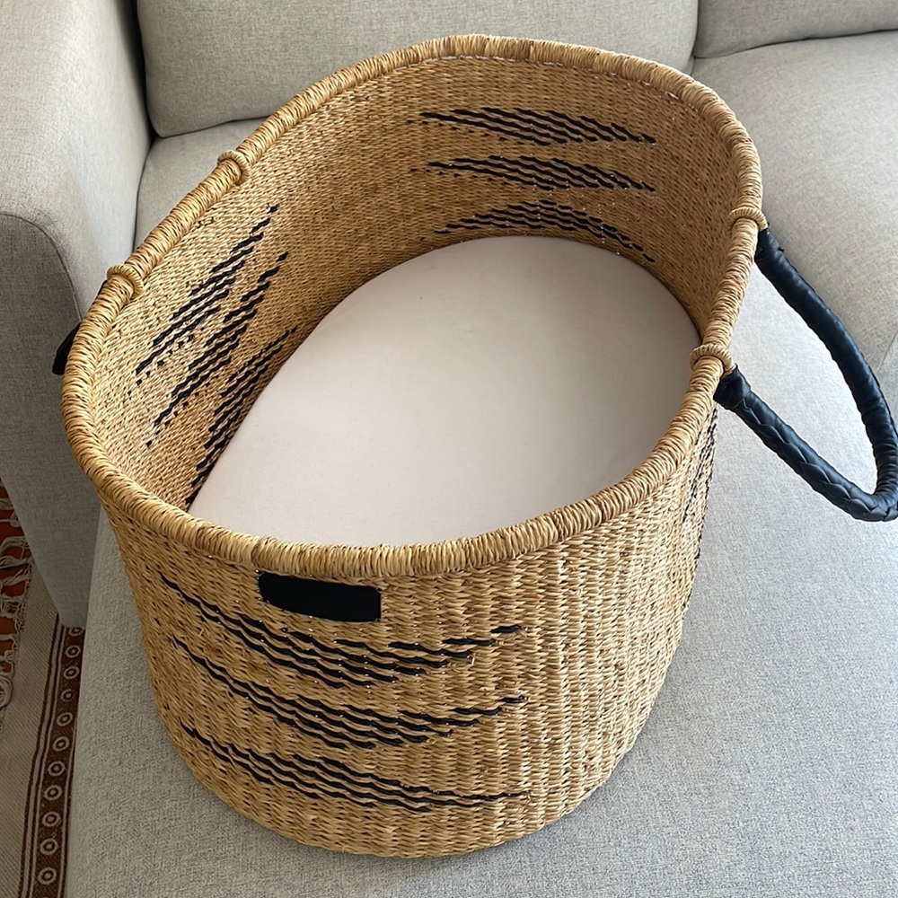 Design Dua Moses Basket Bassinet with Sleep Pad